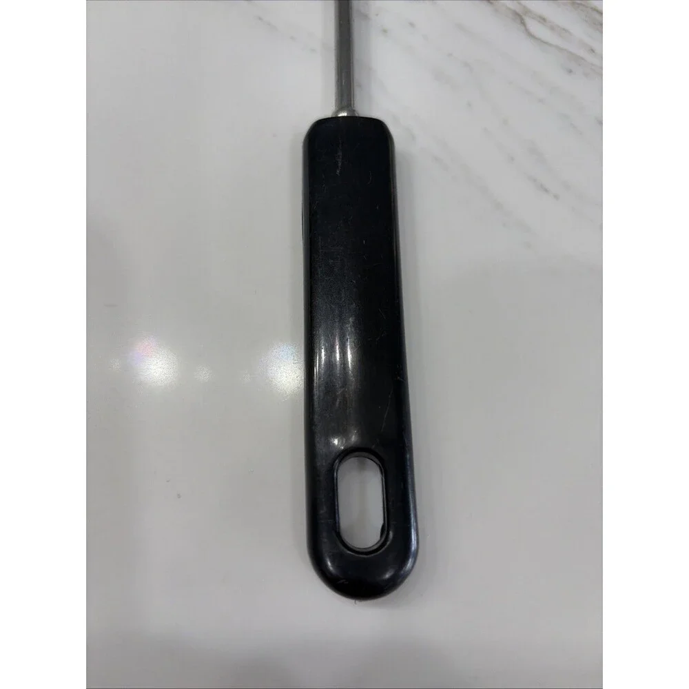 Vintage Stainless Steel Slotted Spatula Turner with Black Handle Flipper